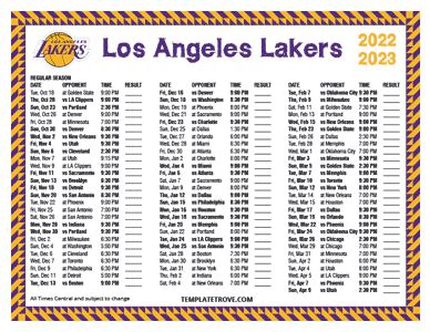 lakers schedule 2022 & 2023